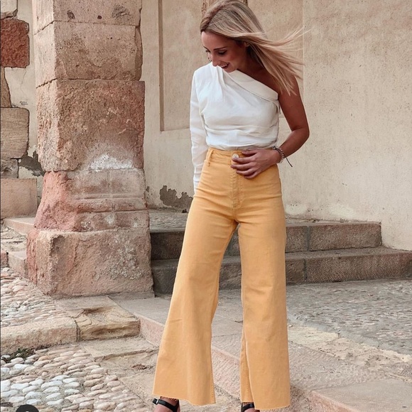 Zara Zw Premium Marine Straight Jeans 